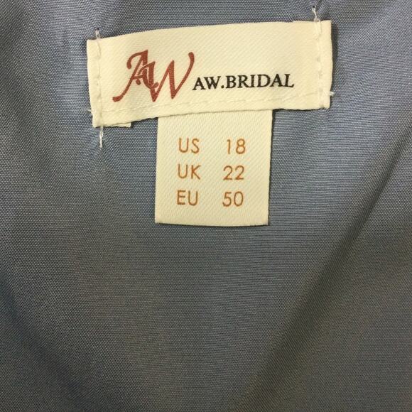 AW BRIDAL 18 2X plus dusty blue Syed wedding formal gala dama maxi dress NEW B30 - Picture 9 of 10